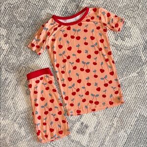 Little Sleepies shorties cherry print PJs 5/6